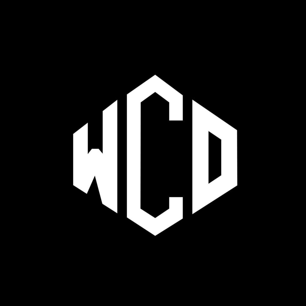 diseño de logotipo de letra wco con forma de polígono. diseño de logotipo de forma de cubo y polígono wco. wco hexágono vector logo plantilla colores blanco y negro. monograma wco, logotipo empresarial y inmobiliario.