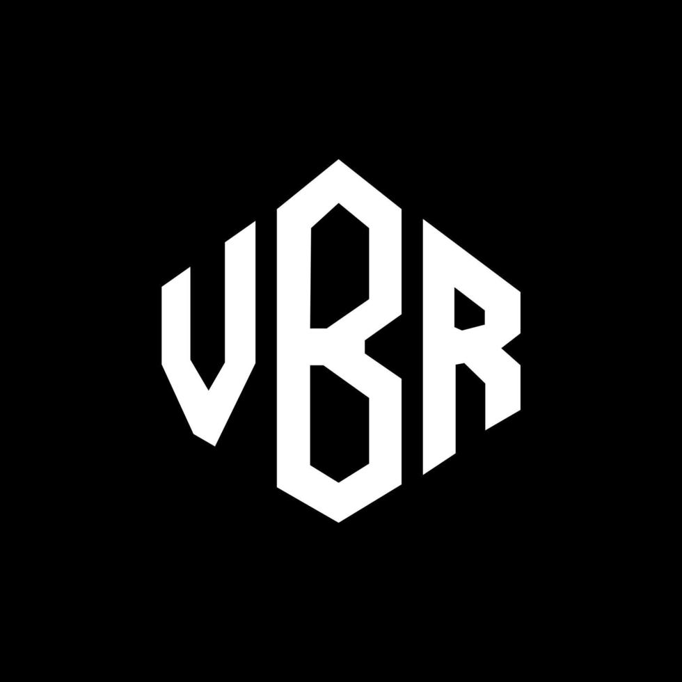 VBR letter logo design with polygon shape. VBR polygon and cube shape logo design. VBR hexagon vector logo template white and black colors. VBR monogram, business and real estate logo.