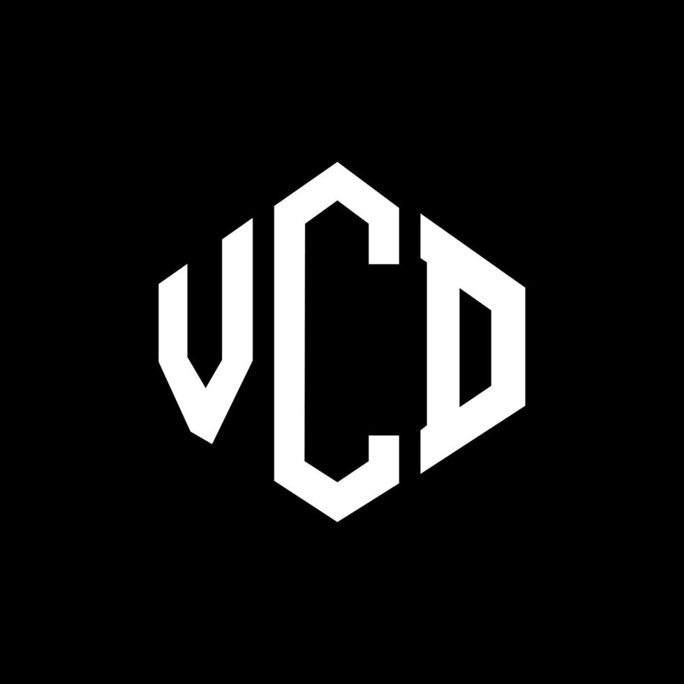 VCD letter logo design with polygon shape. VCD polygon and cube shape logo design. VCD hexagon vector logo template white and black colors. VCD monogram, business and real estate logo.