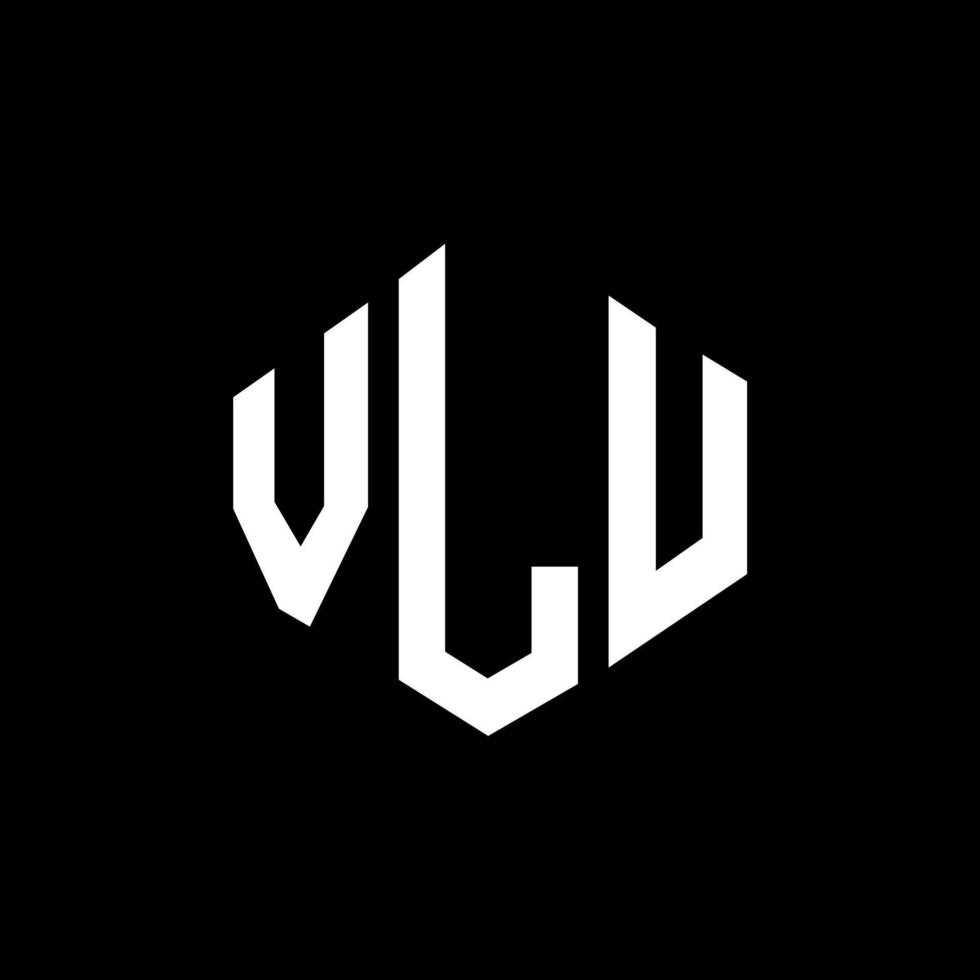 VLU letter logo design with polygon shape. VLU polygon and cube shape logo design. VLU hexagon vector logo template white and black colors. VLU monogram, business and real estate logo.