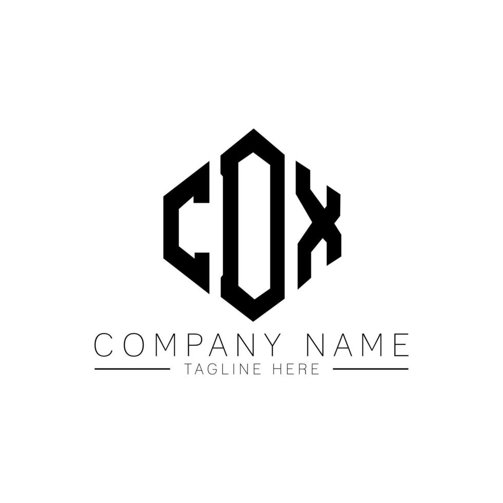 CDX letter logo design with polygon shape. CDX polygon and cube shape logo design. CDX hexagon vector logo template white and black colors. CDX monogram, business and real estate logo.