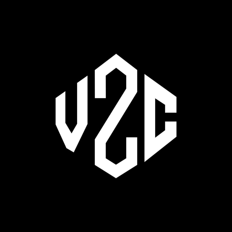 diseño de logotipo de letra vzc con forma de polígono. vzc polígono y diseño de logotipo en forma de cubo. vzc hexágono vector logo plantilla colores blanco y negro. Monograma vzc, logotipo empresarial y inmobiliario.