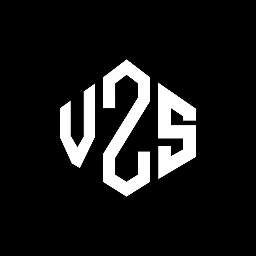 VZS letter logo design with polygon shape. VZS polygon and cube shape logo design. VZS hexagon vector logo template white and black colors. VZS monogram, business and real estate logo.