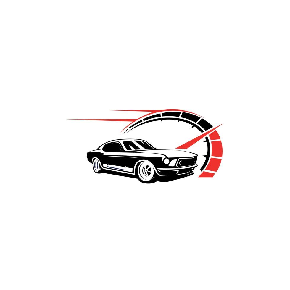 coches musculosos americanos. logotipo, insignias e iconos. servicio de reparación de automóviles, restauración y elementos de diseño de clubes de automóviles vector