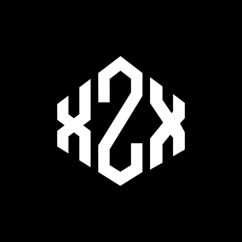 Diseño de logotipo de letra xzx con forma de polígono. Diseño de logotipo en forma de cubo y polígono xzx. xzx hexágono vector logo plantilla colores blanco y negro. Monograma xzx, logotipo empresarial y inmobiliario.