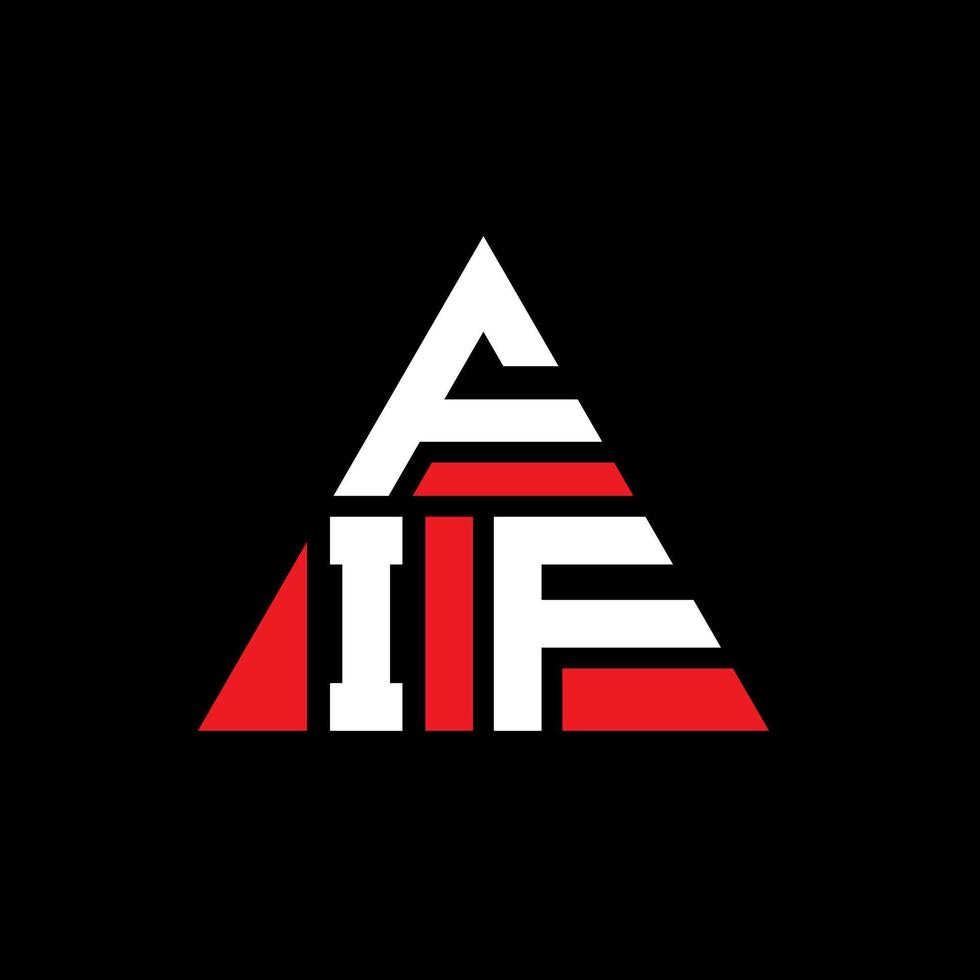FIF triangle letter logo design with triangle shape. FIF triangle logo design monogram. FIF triangle vector logo template with red color. FIF triangular logo Simple, Elegant, and Luxurious Logo.