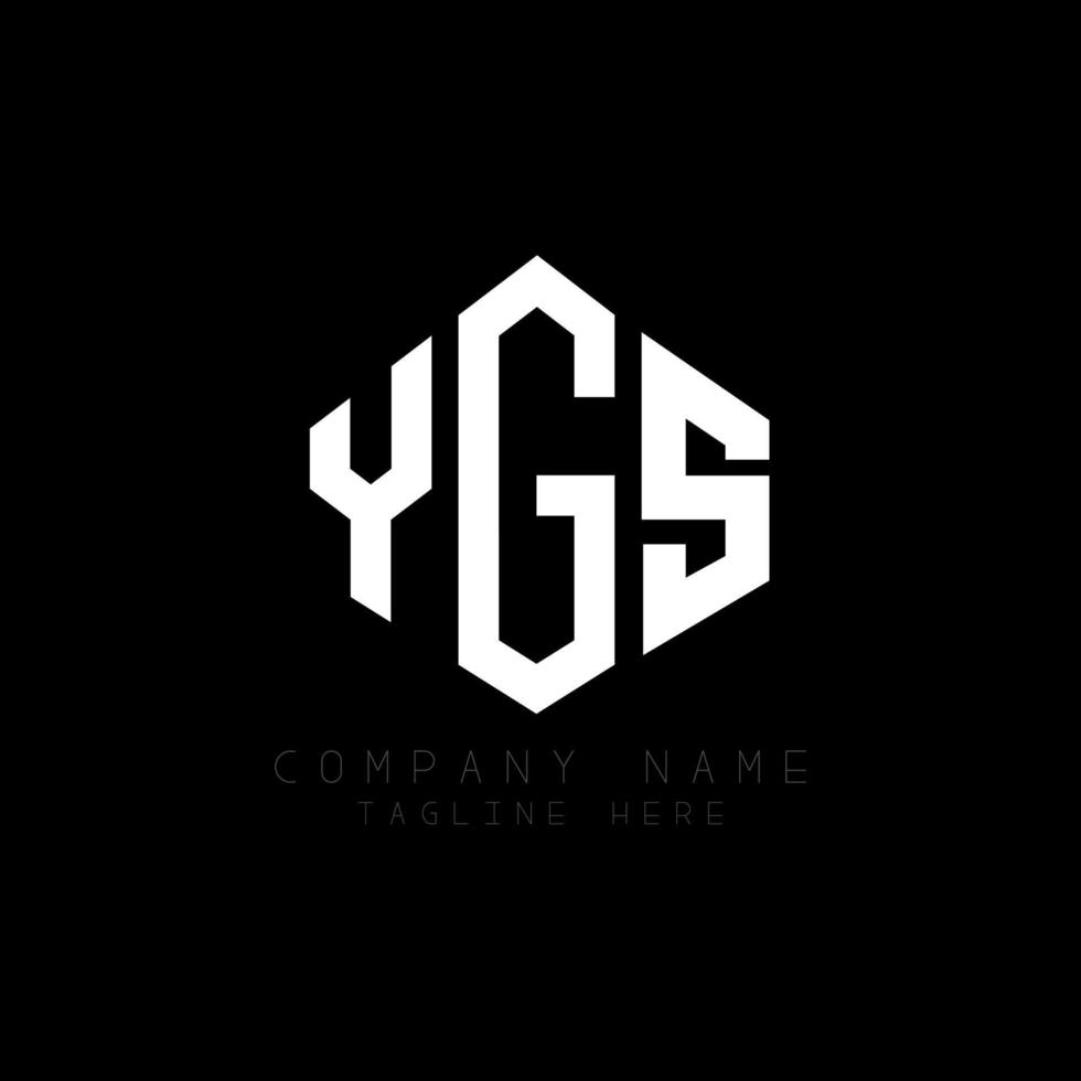 YGS letter logo design with polygon shape. YGS polygon and cube shape logo design. YGS hexagon vector logo template white and black colors. YGS monogram, business and real estate logo.