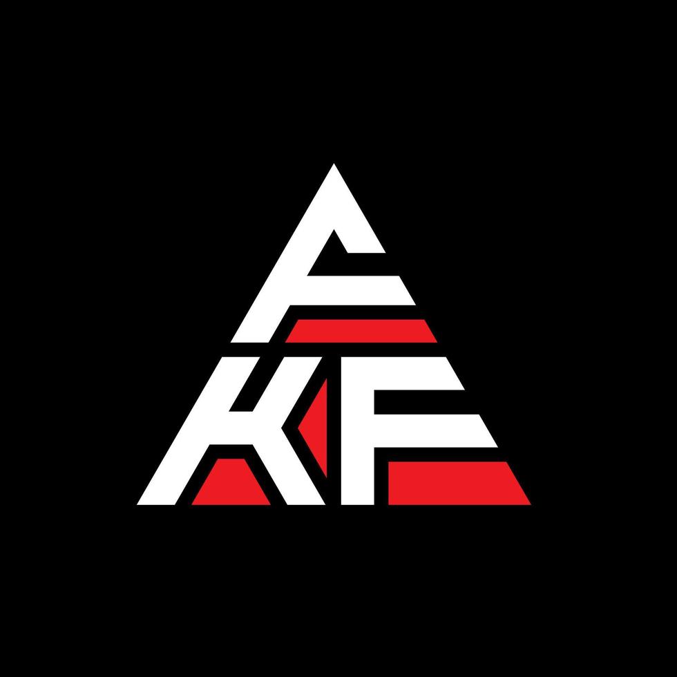 FKF triangle letter logo design with triangle shape. FKF triangle logo design monogram. FKF triangle vector logo template with red color. FKF triangular logo Simple, Elegant, and Luxurious Logo.