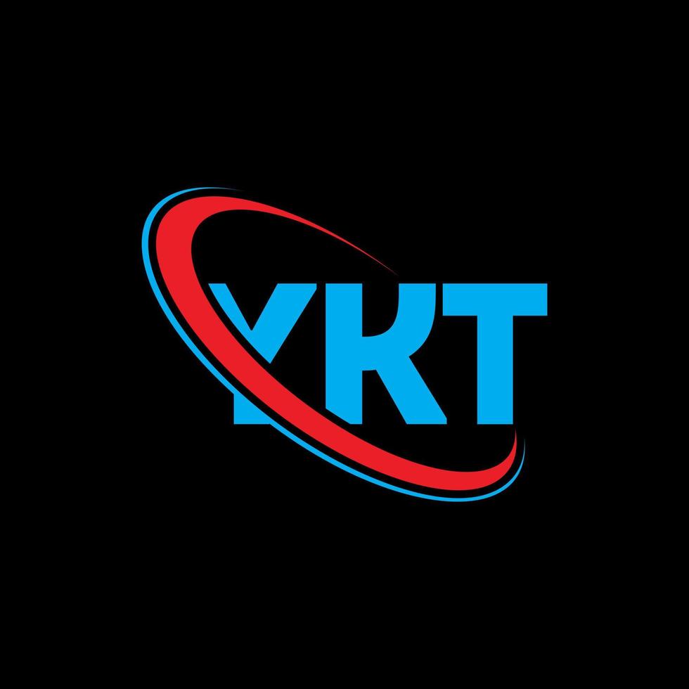YKT logo. YKT letter. YKT letter logo design. Initials YKT logo linked with circle and uppercase monogram logo. YKT typography for technology, business and real estate brand. vector