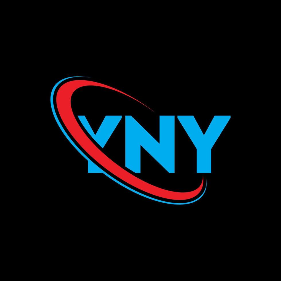 logotipo de yny. yny letra. diseño del logotipo de la letra yny. logotipo de iniciales yny vinculado con círculo y logotipo de monograma en mayúsculas. tipografía yny para tecnología, negocios y marca inmobiliaria. vector