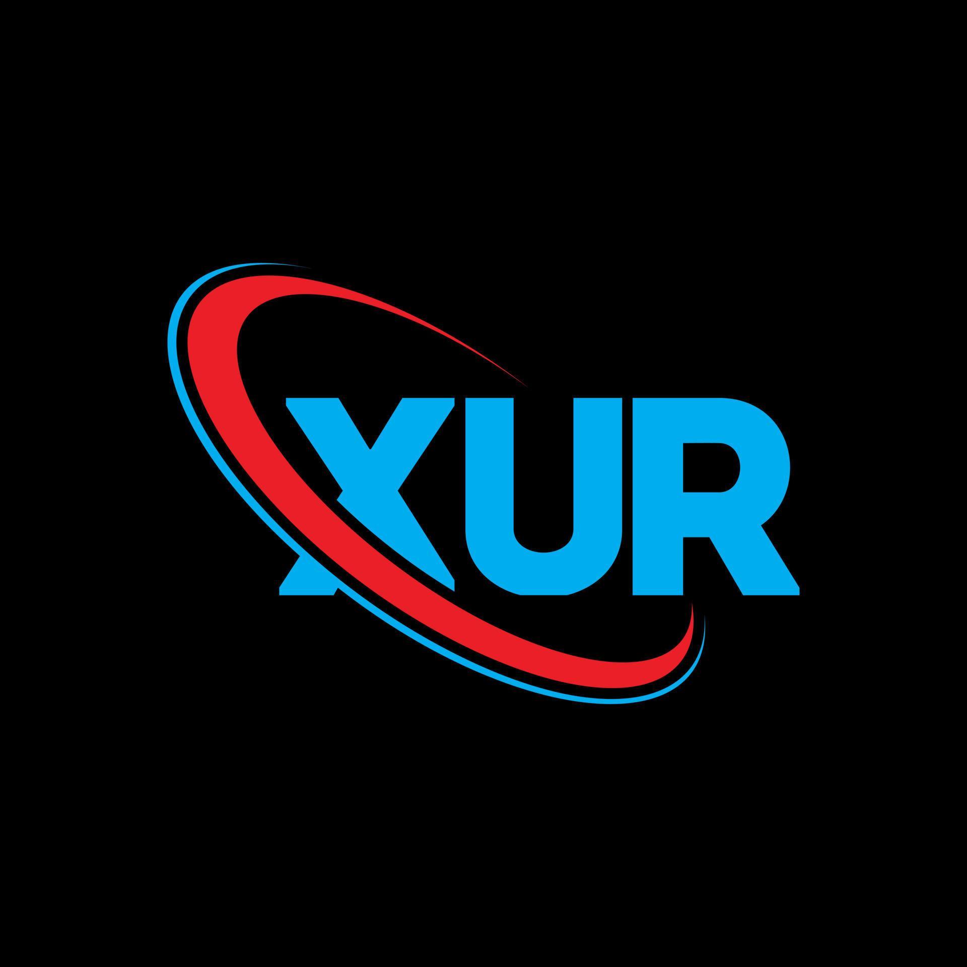 XUR logo. XUR letter. XUR letter logo design. Initials XUR logo linked