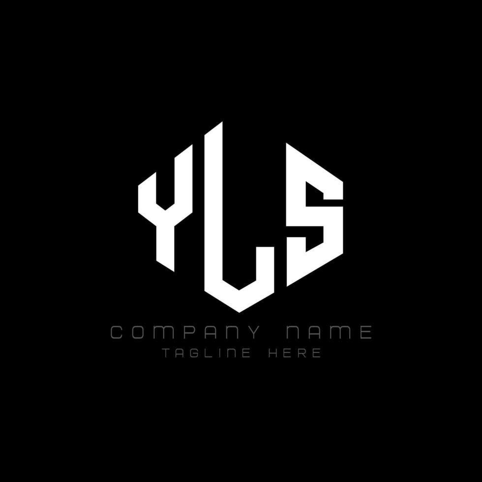 YLS letter logo design with polygon shape. YLS polygon and cube shape logo design. YLS hexagon vector logo template white and black colors. YLS monogram, business and real estate logo.