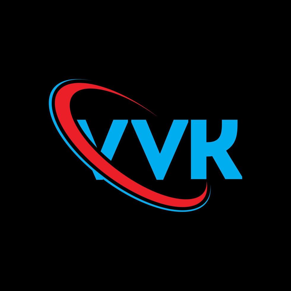 logotipo vvk. letra vk. diseño del logotipo de la letra vvk. Logotipo de iniciales vvk vinculado con círculo y logotipo de monograma en mayúsculas. tipografía vvk para tecnología, negocios y marca inmobiliaria. vector