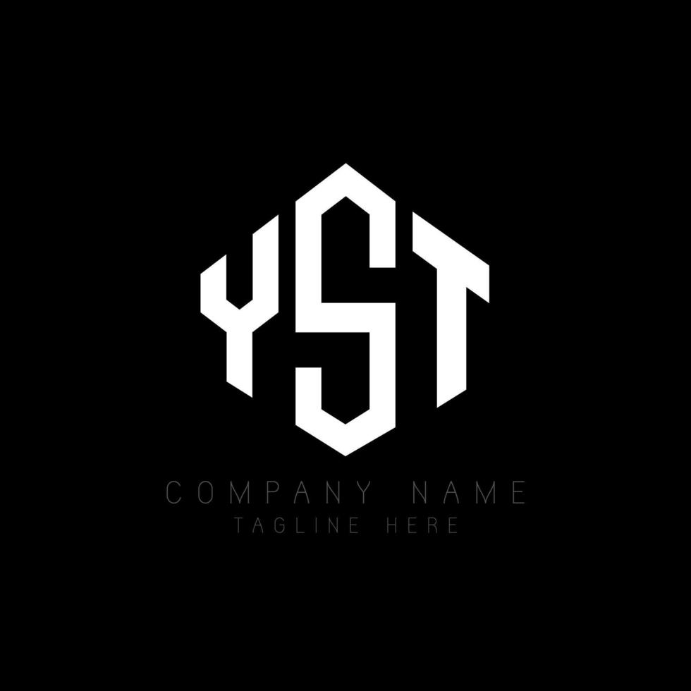 YST letter logo design with polygon shape. YST polygon and cube shape logo design. YST hexagon vector logo template white and black colors. YST monogram, business and real estate logo.