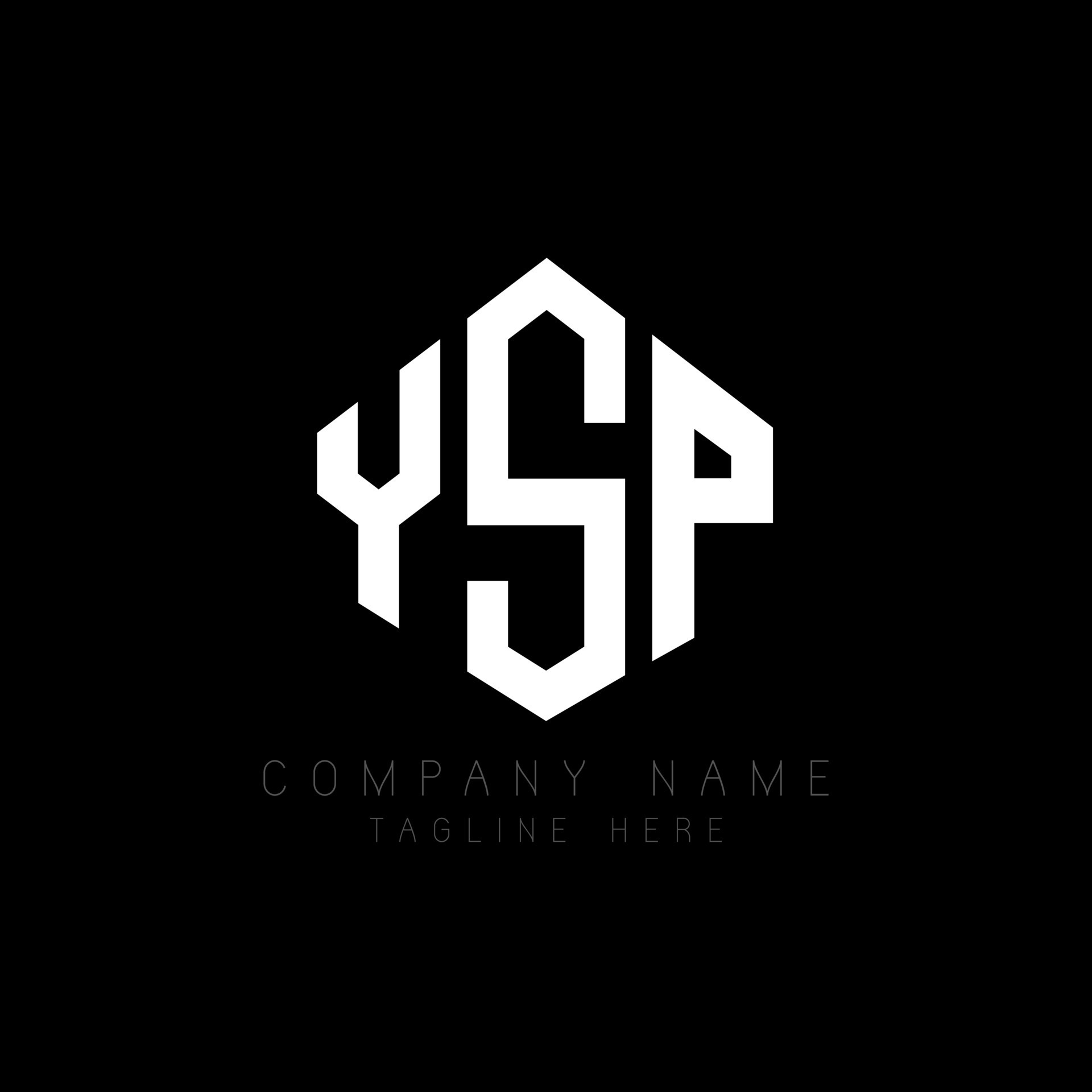 YSP letter logo design with polygon shape. YSP polygon and cube shape