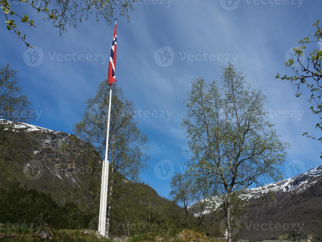 the village of flam in norway photo