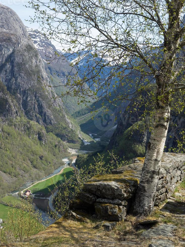 the village of flam in norway photo