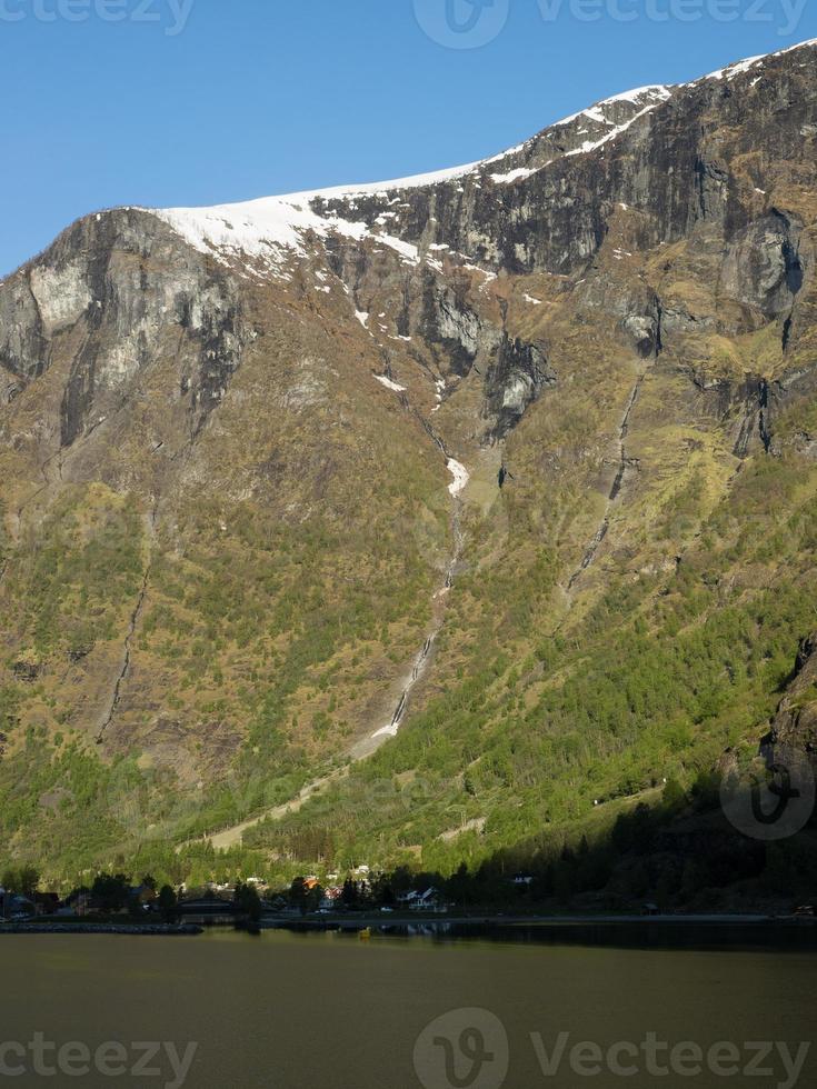 the village of flam in norway photo