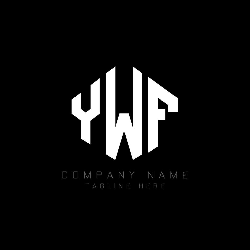YWF letter logo design with polygon shape. YWF polygon and cube shape ...