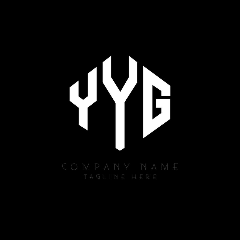 YYG letter logo design with polygon shape. YYG polygon and cube shape logo design. YYG hexagon vector logo template white and black colors. YYG monogram, business and real estate logo.