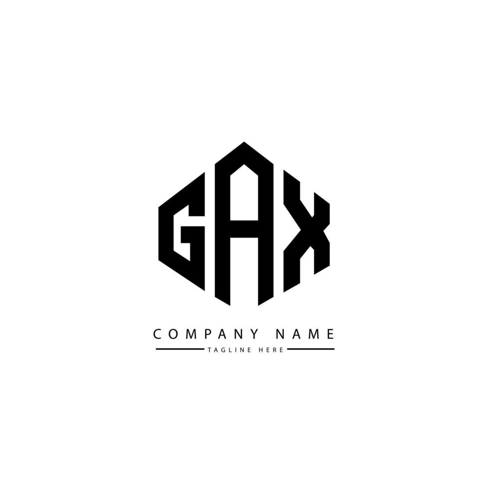 diseño de logotipo de letra gax con forma de polígono. diseño de logotipo en forma de cubo y polígono gax. gax hexagon vector logo plantilla colores blanco y negro. monograma gax, logotipo comercial y inmobiliario.