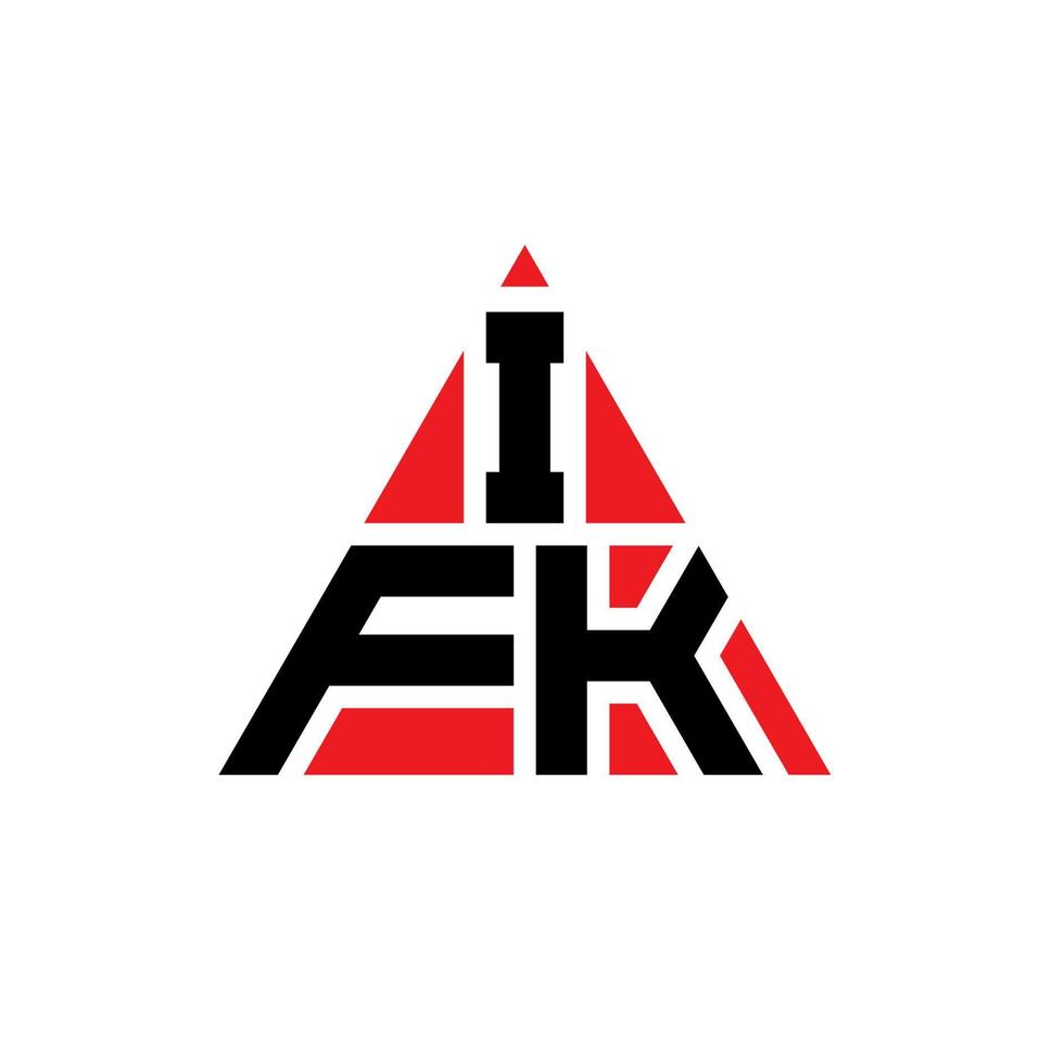 diseño de logotipo de letra de triángulo ifk con forma de triángulo. Monograma de diseño de logotipo de triángulo ifk. plantilla de logotipo de vector de triángulo ifk con color rojo. Logotipo triangular de ifk Logotipo simple, elegante y lujoso.