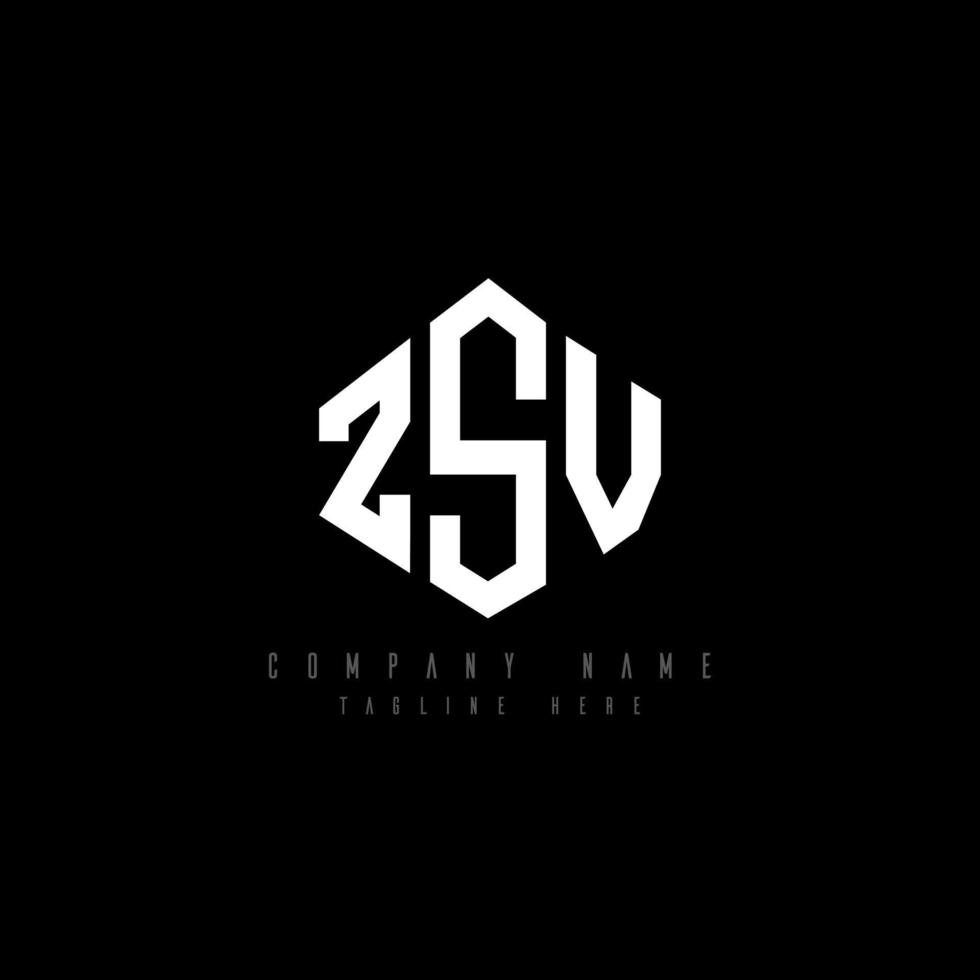 ZSV letter logo design with polygon shape. ZSV polygon and cube shape logo design. ZSV hexagon vector logo template white and black colors. ZSV monogram, business and real estate logo.