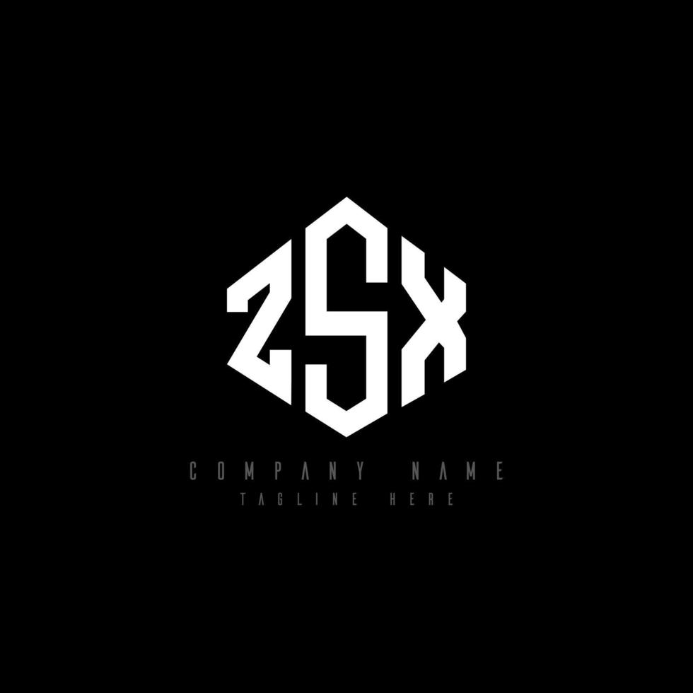 ZSX letter logo design with polygon shape. ZSX polygon and cube shape logo design. ZSX hexagon vector logo template white and black colors. ZSX monogram, business and real estate logo.