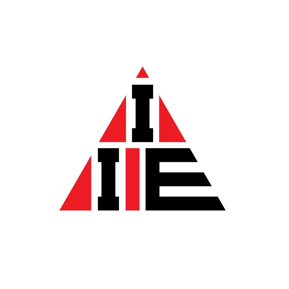 IIE triangle letter logo design with triangle shape. IIE triangle logo design monogram. IIE triangle vector logo template with red color. IIE triangular logo Simple, Elegant, and Luxurious Logo.