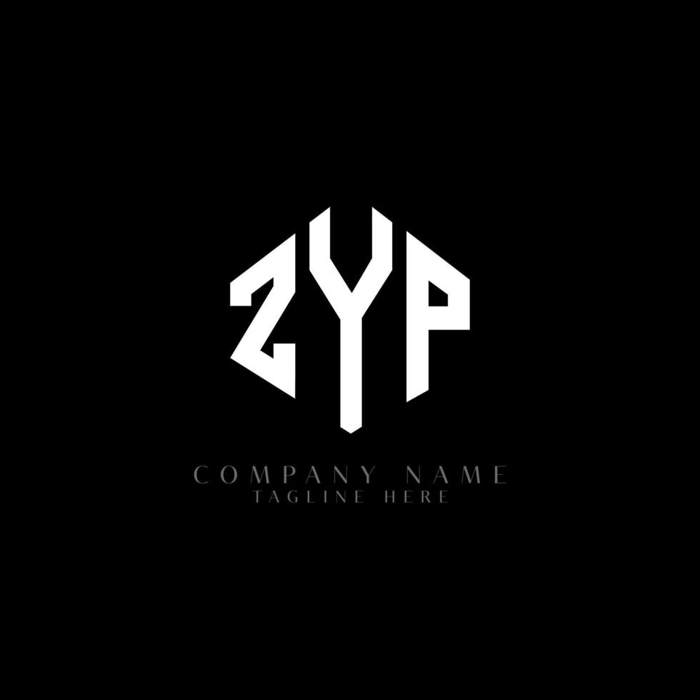 ZYP letter logo design with polygon shape. ZYP polygon and cube shape logo design. ZYP hexagon vector logo template white and black colors. ZYP monogram, business and real estate logo.