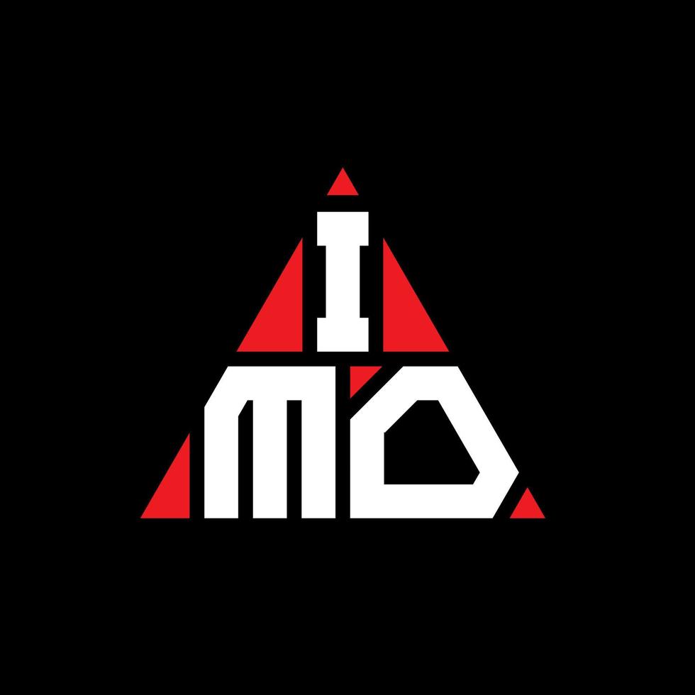 IMO triangle letter logo design with triangle shape. IMO triangle logo design monogram. IMO triangle vector logo template with red color. IMO triangular logo Simple, Elegant, and Luxurious Logo.