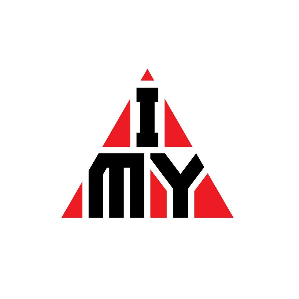 diseño de logotipo de letra de triángulo imy con forma de triángulo. monograma de diseño de logotipo de triángulo imy. plantilla de logotipo de vector de triángulo imy con color rojo. logotipo triangular imy logotipo simple, elegante y lujoso.