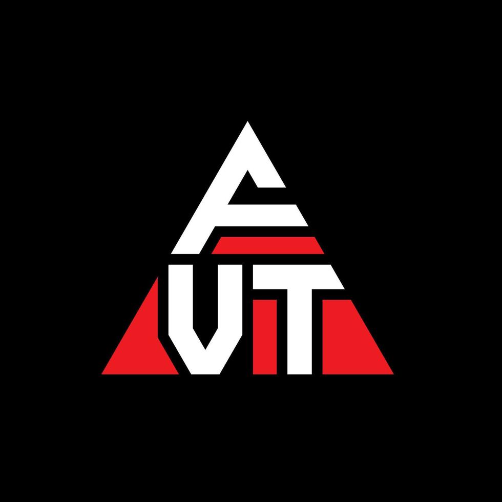 FVT triangle letter logo design with triangle shape. FVT triangle logo design monogram. FVT triangle vector logo template with red color. FVT triangular logo Simple, Elegant, and Luxurious Logo.