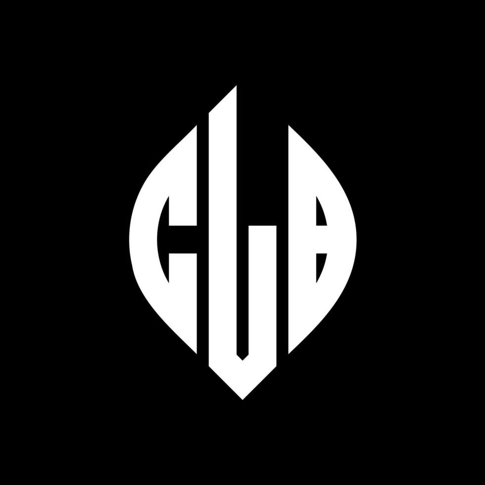 diseño de logotipo de letra de círculo clb con forma de círculo y elipse. letras elipse clb con estilo tipográfico. las tres iniciales forman un logo circular. vector de marca de letra de monograma abstracto del emblema del círculo clb.