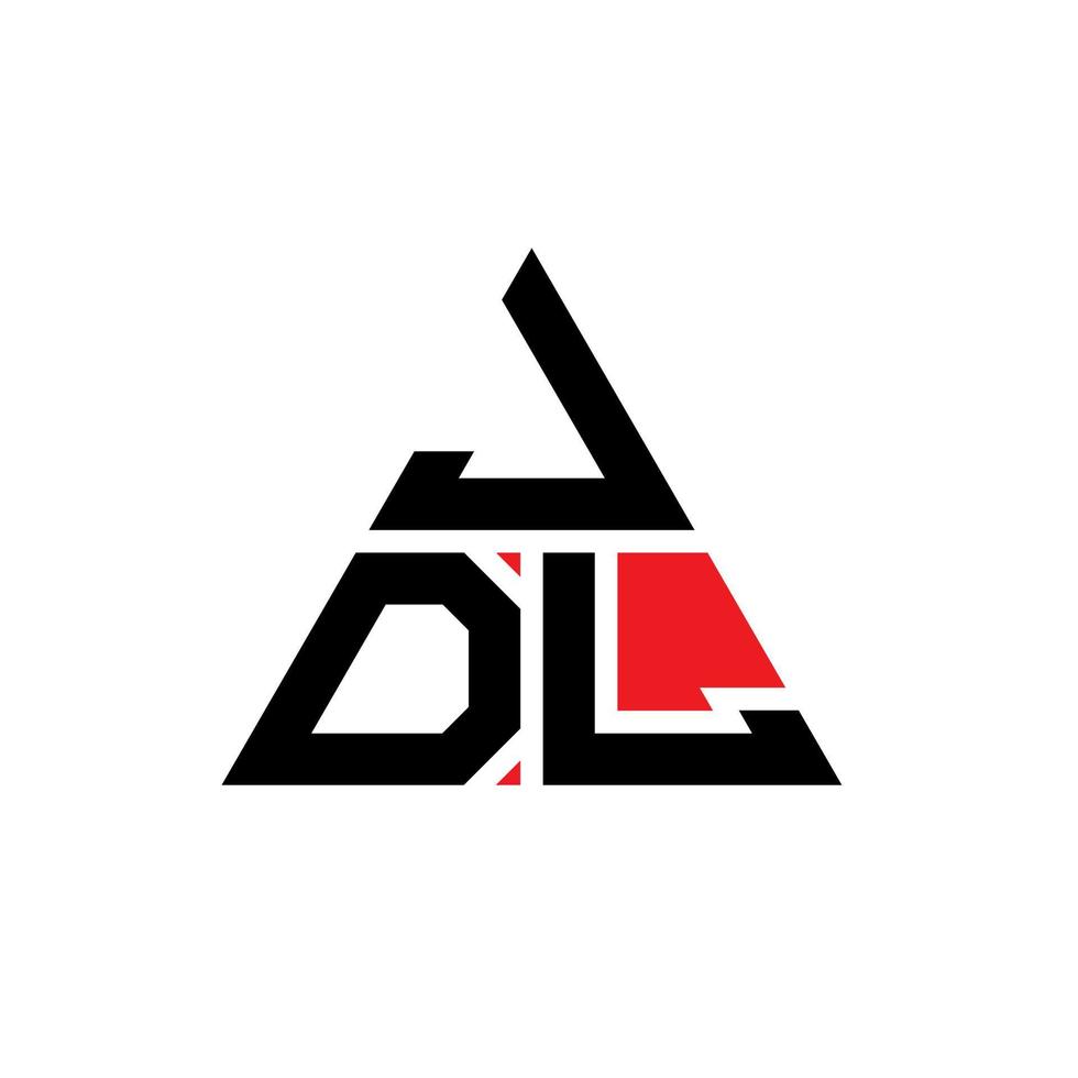 diseño de logotipo de letra jdl triángulo con forma de triángulo. monograma de diseño del logotipo del triángulo jdl. plantilla de logotipo de vector de triángulo jdl con color rojo. logotipo triangular jdl logotipo simple, elegante y lujoso.