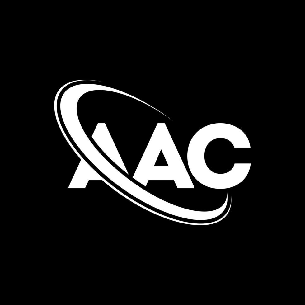 logotipo de ac. letra ac. diseño del logotipo de la letra aac. logotipo inicial de aac vinculado con un círculo y un logotipo de monograma en mayúsculas. tipografía aac para tecnología, negocios y marca inmobiliaria. vector