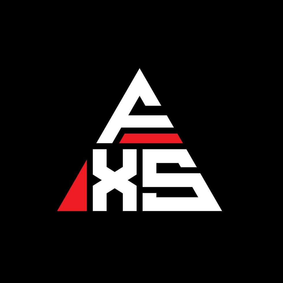 FXS triangle letter logo design with triangle shape. FXS triangle logo design monogram. FXS triangle vector logo template with red color. FXS triangular logo Simple, Elegant, and Luxurious Logo.