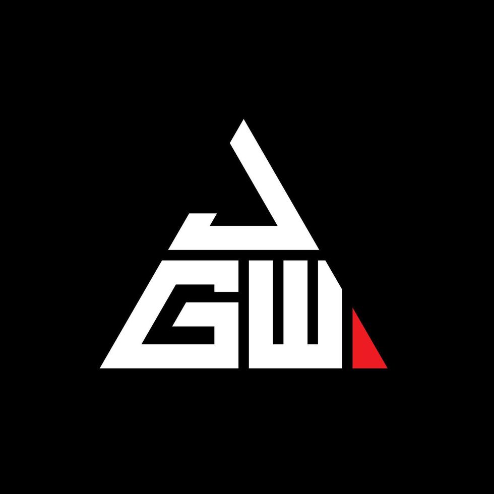 jgw diseño de logotipo de letra triangular con forma de triángulo. monograma de diseño del logotipo del triángulo jgw. plantilla de logotipo de vector de triángulo jgw con color rojo. logotipo triangular jgw logotipo simple, elegante y lujoso.