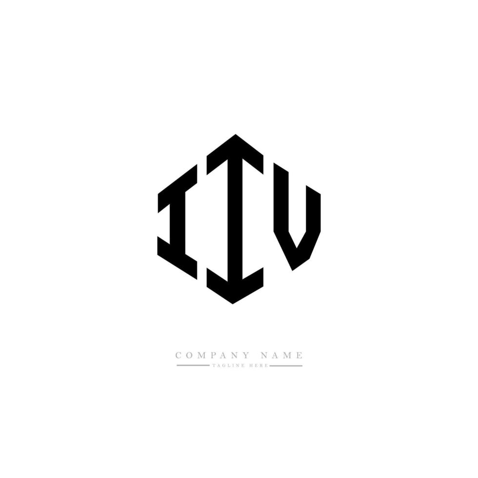 IIV letter logo design with polygon shape. IIV polygon and cube shape logo design. IIV hexagon vector logo template white and black colors. IIV monogram, business and real estate logo.