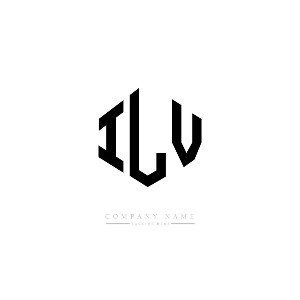 ILV letter logo design with polygon shape. ILV polygon and cube shape logo design. ILV hexagon vector logo template white and black colors. ILV monogram, business and real estate logo.