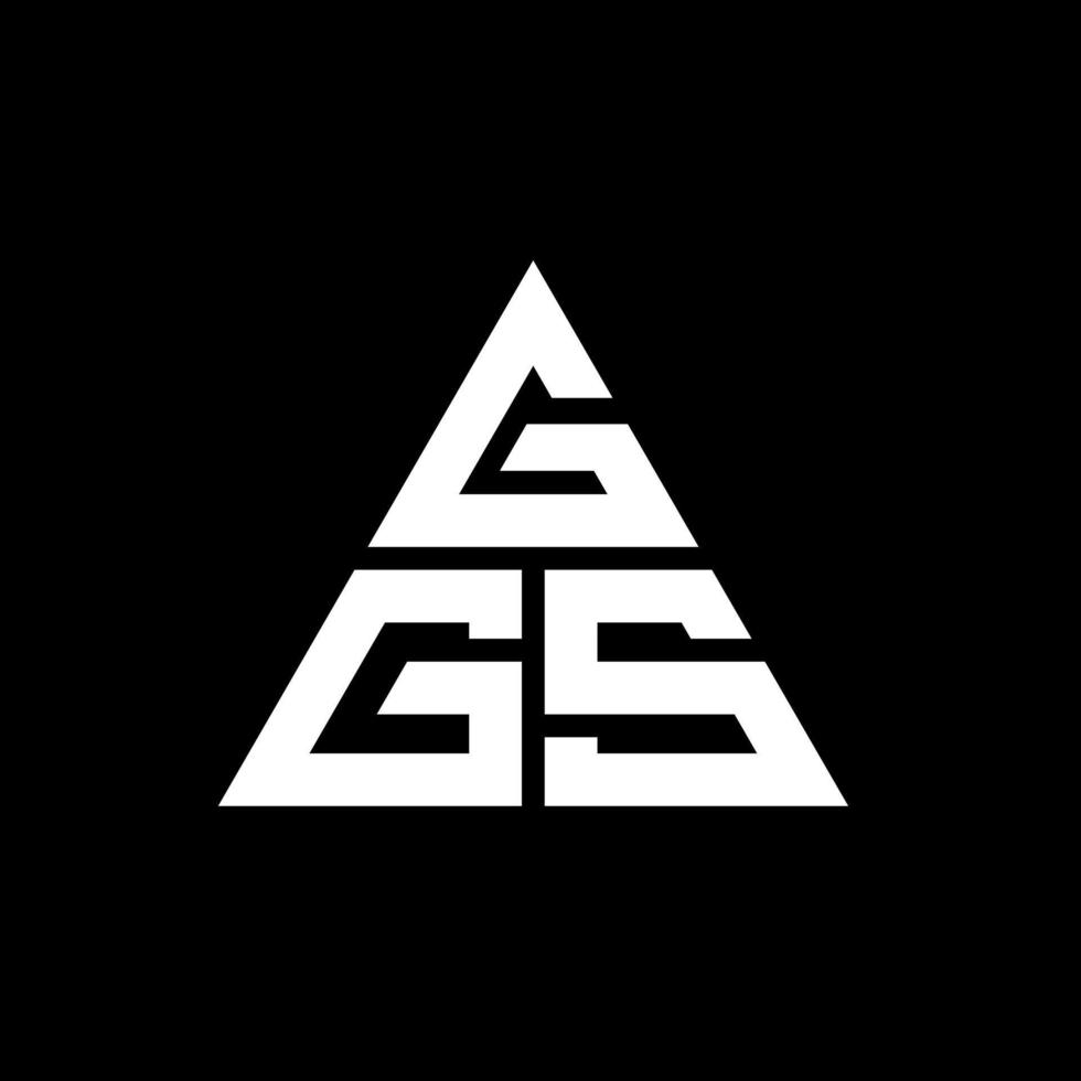 GGS triangle letter logo design with triangle shape. GGS triangle logo design monogram. GGS triangle vector logo template with red color. GGS triangular logo Simple, Elegant, and Luxurious Logo.