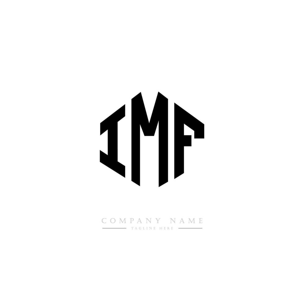 IMF letter logo design with polygon shape. IMF polygon and cube shape logo design. IMF hexagon vector logo template white and black colors. IMF monogram, business and real estate logo.