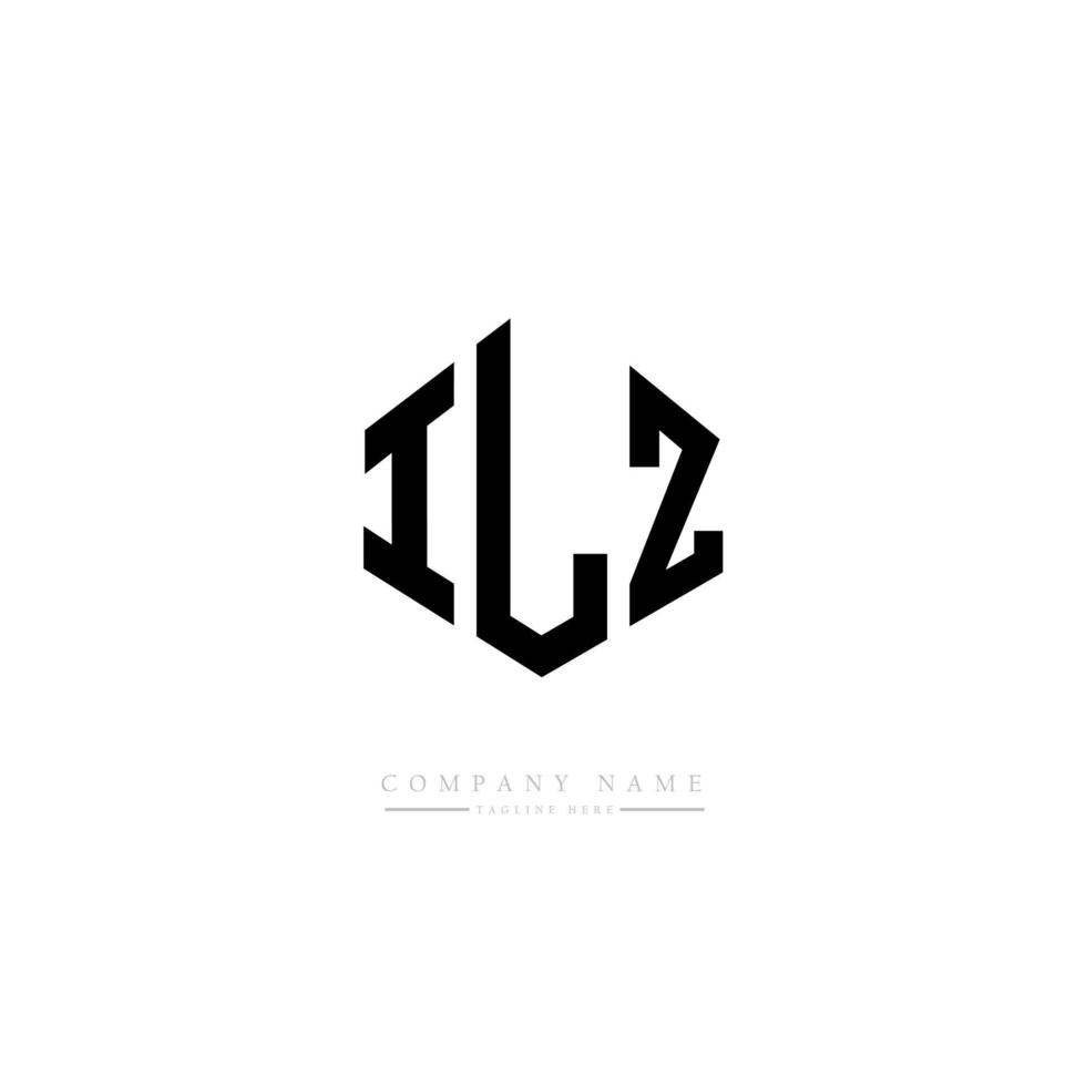 ILZ letter logo design with polygon shape. ILZ polygon and cube shape logo design. ILZ hexagon vector logo template white and black colors. ILZ monogram, business and real estate logo.