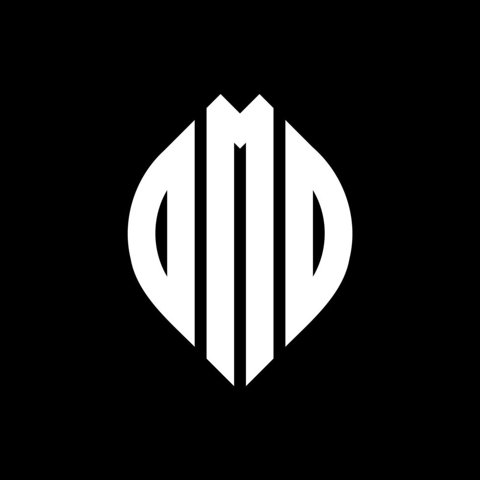 OMO circle letter logo design with circle and ellipse shape. OMO ellipse letters with typographic style. The three initials form a circle logo. OMO Circle Emblem Abstract Monogram Letter Mark Vector. vector