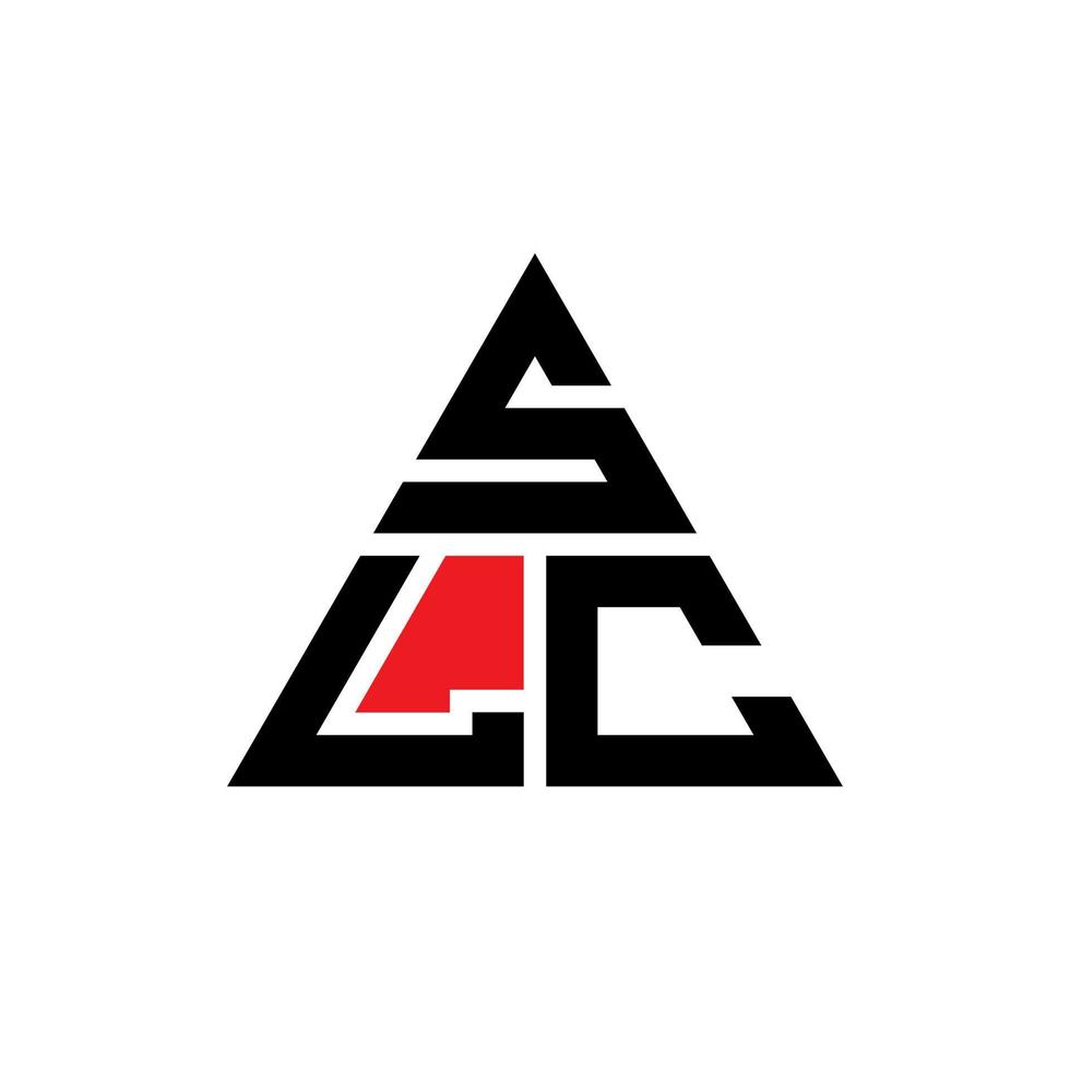 SLC triangle letter logo design with triangle shape. SLC triangle logo design monogram. SLC triangle vector logo template with red color. SLC triangular logo Simple, Elegant, and Luxurious Logo.