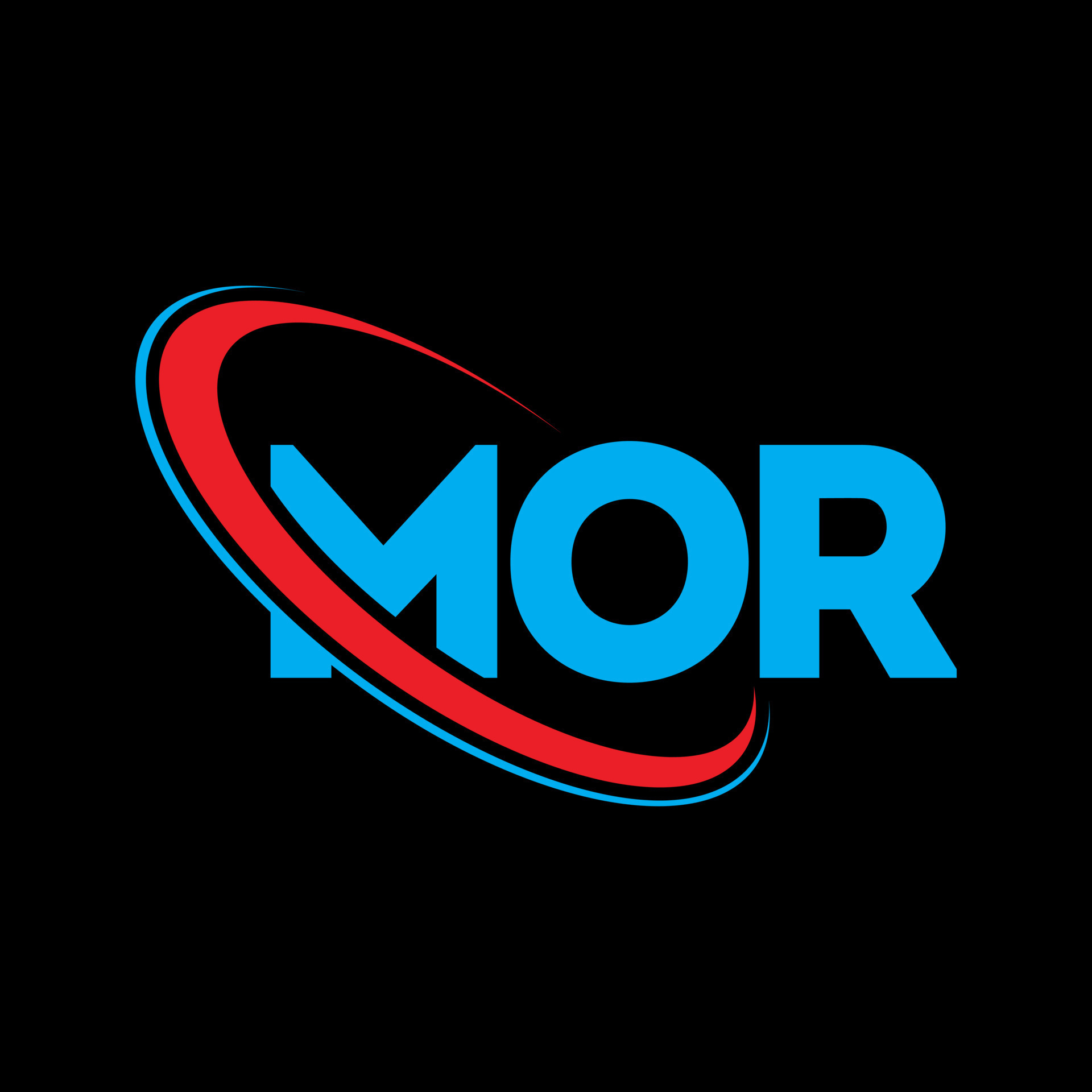 logotipo de mor más carta diseño del logotipo de la letra mor