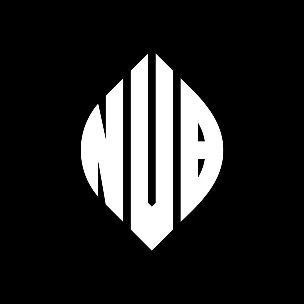 NVB circle letter logo design with circle and ellipse shape. NVB ellipse letters with typographic style. The three initials form a circle logo. NVB Circle Emblem Abstract Monogram Letter Mark Vector. vector