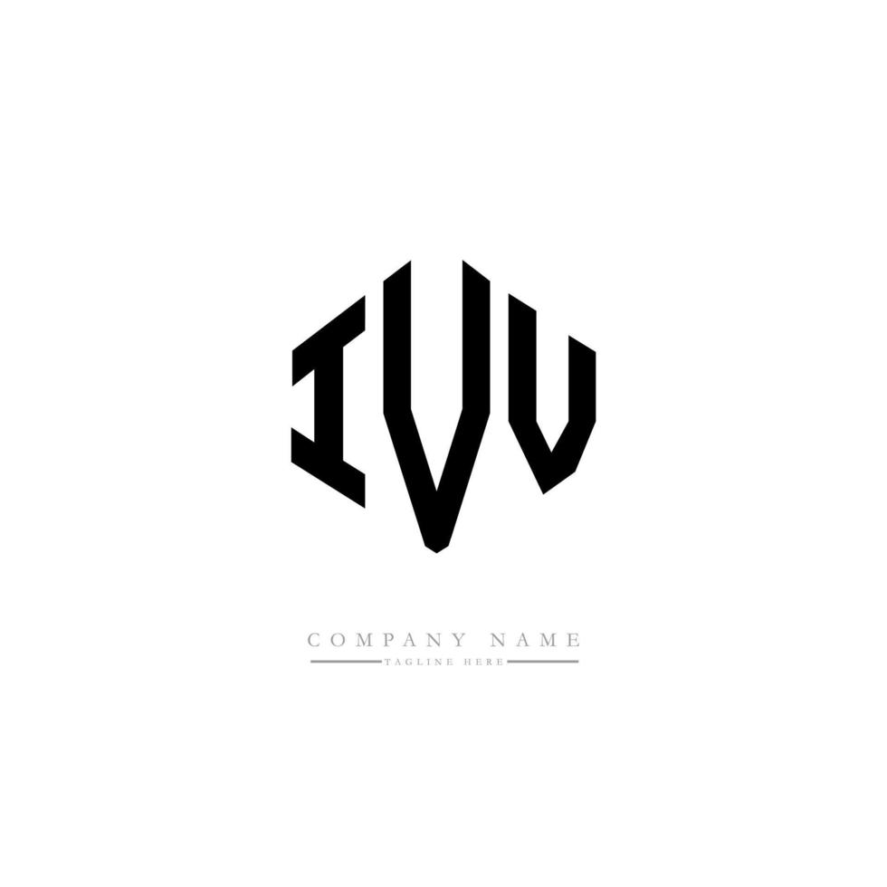 IVV letter logo design with polygon shape. IVV polygon and cube shape logo design. IVV hexagon vector logo template white and black colors. IVV monogram, business and real estate logo.