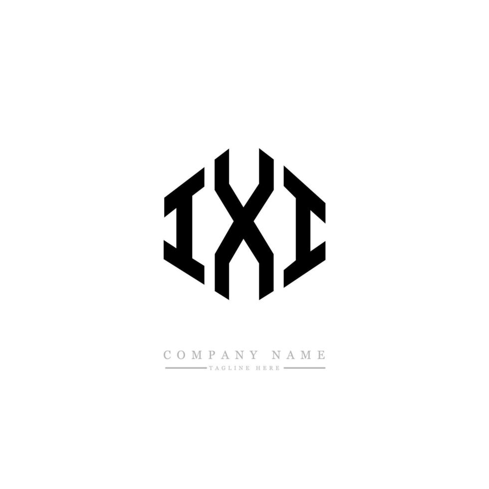 IXI letter logo design with polygon shape. IXI polygon and cube shape logo design. IXI hexagon vector logo template white and black colors. IXI monogram, business and real estate logo.