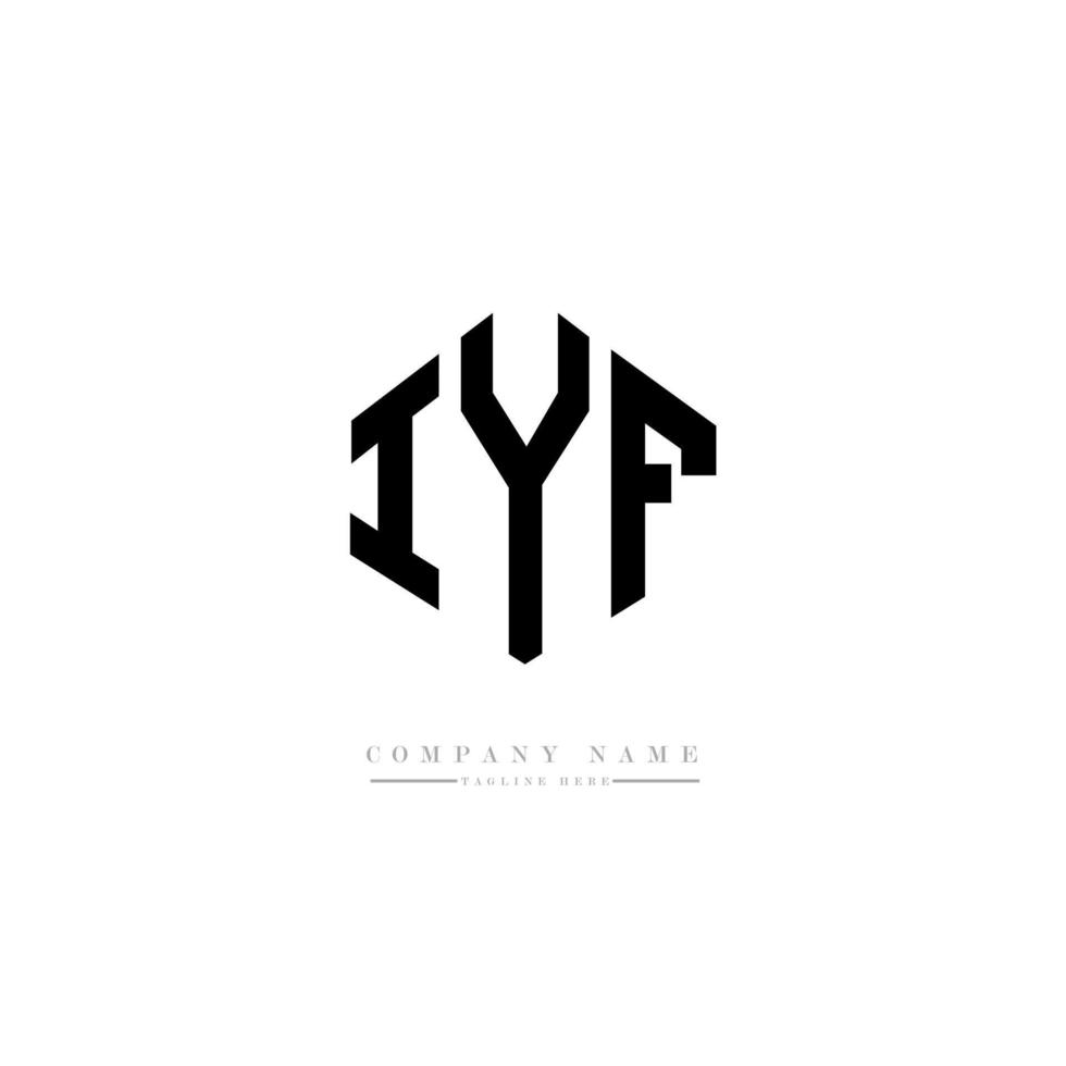 diseño de logotipo de letra iyf con forma de polígono. iyf polígono y diseño de logotipo en forma de cubo. iyf hexágono vector logo plantilla colores blanco y negro. Monograma iyf, logotipo comercial e inmobiliario.